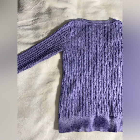 Purple Cable Knit Sweater - Picture 8 of 9